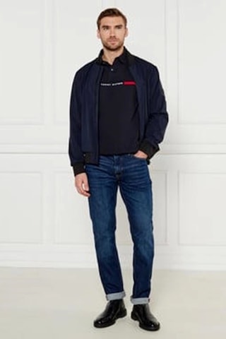 Tommy Hilfiger Erkek Lacivert Polo Yaka T-shirt Lacivert