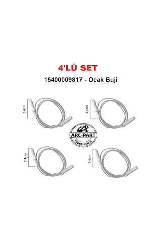 Kumtel Uyumlu/lüxell Ankastre Ocak Ateşleme Buji 4'lü Set Kumtel Uyumlu/lüxell Ankastre Ocak Ateşleme Buji 4'lü Set