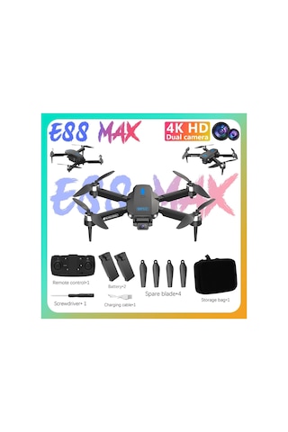 Çift Kamera Ve Bataryalı Drone Uzaktan Kumandalı App Destekli Brushless Motor Quadcopter Optik Duruş