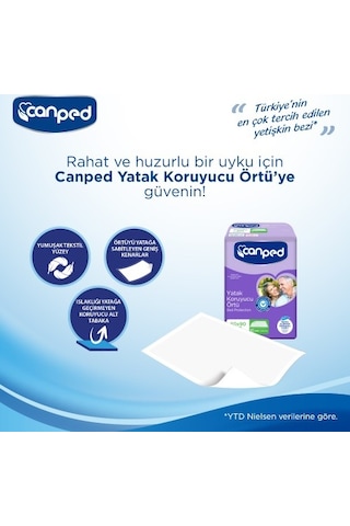 Canped Yatak Koruyucu Örtü 60x90 Cm 60 Adet Standart