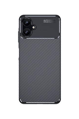 Zore Samsung Galaxy Uyumlu A06 Kılıf Omsy Negro Silikon Kapak - Siyah