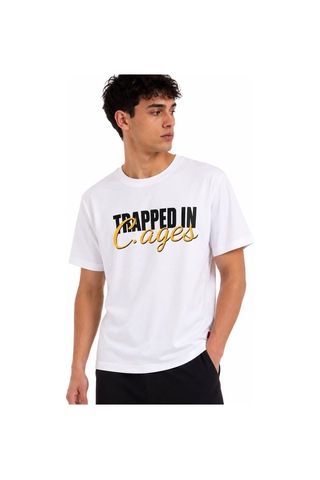 Hzr Wear Erkek Grafik Baskılı Bisiklet Yaka %100 Pamuk Tişört Orta Kalın Unisex Tişört Beyaz