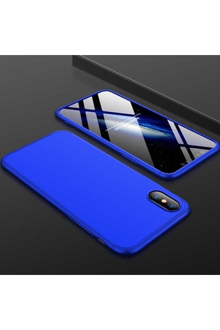 Apple Uyumlu iPhone Xs Max 6.5 Kılıf Zore Ays Kapak Mavi