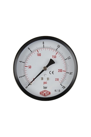 Simga 0-40 Bar Çap Ø52 MM Arkadan Bağlantılı Kuru Tip Manometre
