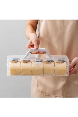 Besthome1 Geniş Kapaklı Kek Saklama Kutusu - Şeffaf Pp Malzeme Şeffaf