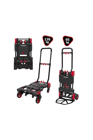 Max Extra Fw-90tp Katlanır İkisi Bir Arada Koli Taşıma Arabası 66/136 Kg