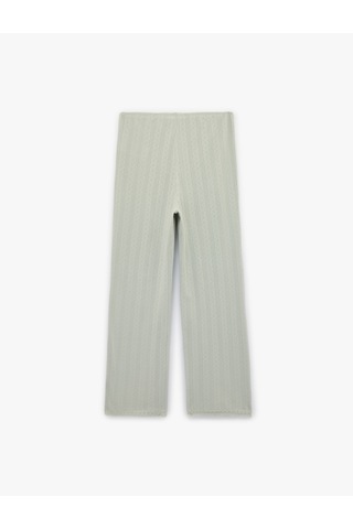 Koton Pamuklu Beli Lastikli Slim Fit Çizgili Pijama Altı Mınt 6slk40063mk Mint