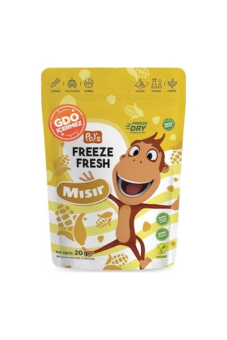 Pol S Freeze Fresh Dondurularak Kurutulmuş Kukuli Mısır 25 Gr 20 G