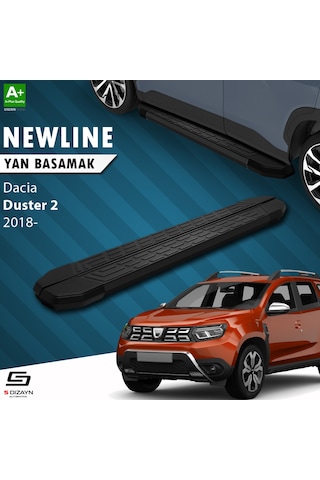 S-dizayn Dacia Duster 2 Newline Siyah Yan Basamak 183 Cm 2018-2023 A+ Kalite