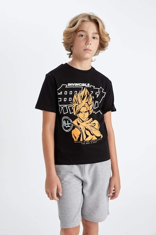 DeFacto Erkek Çocuk Bisiklet Yaka Baskılı Kısa Kollu Tişört A0449A824HSBK81