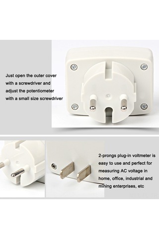 Lemestar Ac 80-300v Dijital Voltmetre - Priz Tipi Lcd Ekranlı Volt Ölçer Cihazı