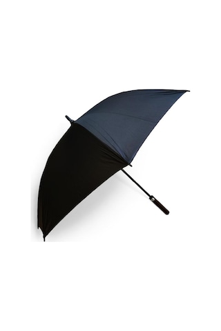 Baginn Erkek Şemsiye Siyah Renk Baston Protokol Şemsiye 110 Cm Çap 95 Cm Boy Çift Tenteli 8 Telli 001