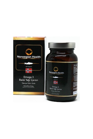 Norwegian Health Omega 3 1000 MG Somon&Morina Balık Yağı﻿ 60 Kapsül