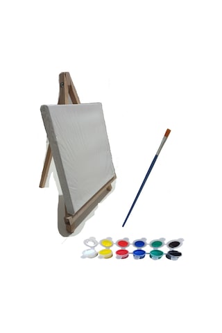Snr 20x20cm Tuval Seti,boya,fırça,şövele Dahil 4 Lü Ekonomi