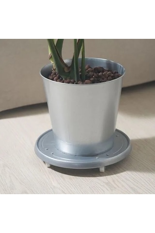 Sumuhome Akerbar Galvanizli Tekerlekli Saksı Altı 31 Cm