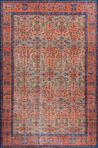 Foldy Vintage Desenli Dokuma Taban Dekoratif Renkli Halı Fl 53 Renkli 9