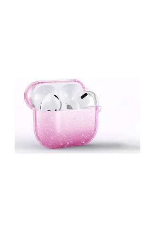 Xemu Air-pods 3. Nesil Allstar Airbag 32 Parlayan Simli Saydam Renkli Kılıf-pembe Pembe