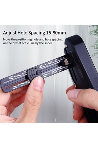 Aubyhe 6mm Delik Çapı, 15-80mm Ayarlanabilir Mesafe Ve 20 Sayfa Delikleme Kapasitesi İle Manuel Tek Delikli Perforatör Beyaz Beyaz