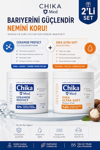 Chika Med + Ceramide Protect + Shea Ultra Soft 2 Li Set Yoğun Nem & Güçlü Bariyer