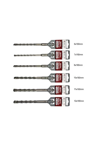 Sds-plus Matkap Ucu Seti 6 Parça 6mm - 12mm Kırıcı Delici Hilti Uyumlu Beton Delme Uçları