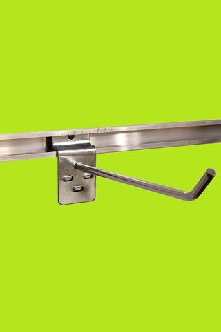 100 Adet 15 cm Kanallı Pano Kancası Raf Askısı Krom
