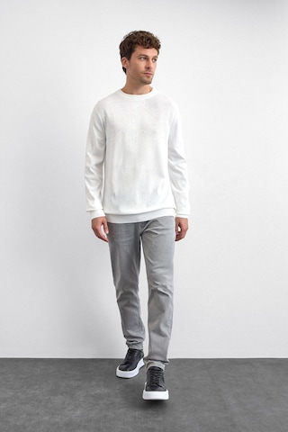 Back & Bond Erkek Kazak B35w40042 101 Beyaz Beyaz