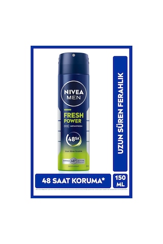 Men Erkek Sprey Deodorant Fresh Power 150ml, 48 Saat Ter Koruması, Uzun Süren Ferahlık