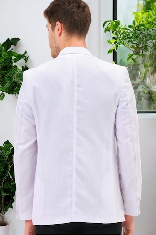 C9059 Dewberry Erkek Ceket-düz Beyaz