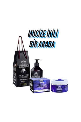 Valentines Professional Krem Keratin 500 ML Terapi Yılan Yağı Şampuanı 200 ML