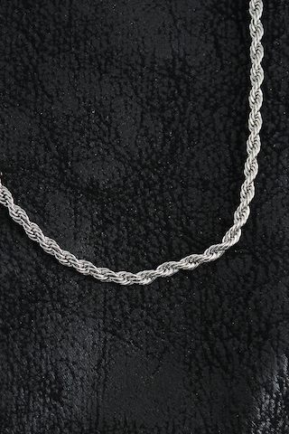 316l Çelik Burgu Zincir Model Gümüş Renk Erkek Kolye