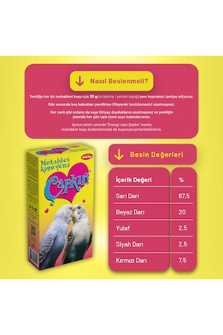 Çapkın Muhabbet Kuşu Yemi - 6 Adet 300 G