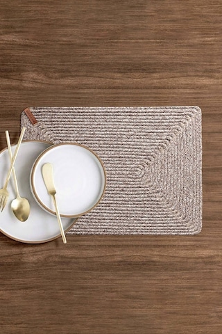 Cesta El Yapımı Örgü Natural Dikdörtgen Amerikan Servis 32x45 401 Naturel