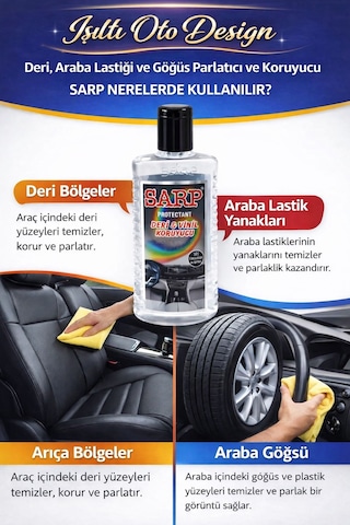 Sarp Protectant Lastik Parlatıcı Deri Vinil Plastik Koruyucu Jel 200 Ml