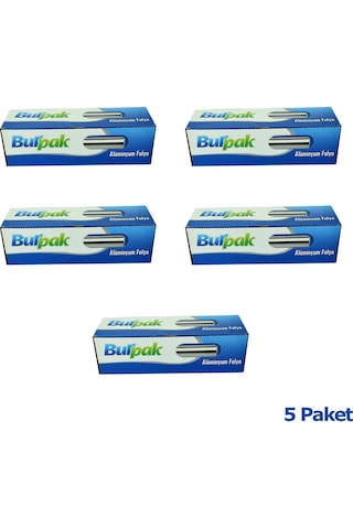 Burpak Alüminyum Folyo 30 CM x 100 M 10 Mikron 5'li