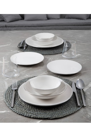 Hayal Platin Yaldız 24 Parça Yemek Takımı 6 Kişilik