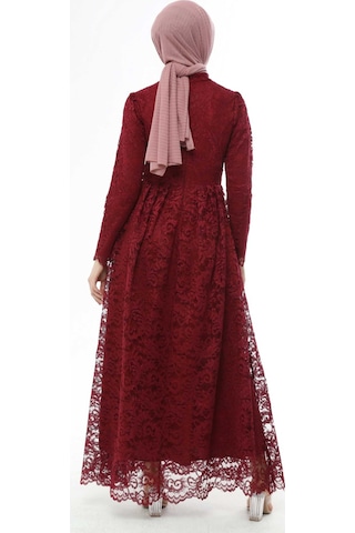 İbrahim Burak Etiler Collection Ahunisa Henna Abiye Bordo 5646