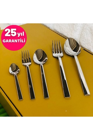 Meşeler Çubuk 72 Parça Çatal Kaşık Bıçak Seti Gümüş