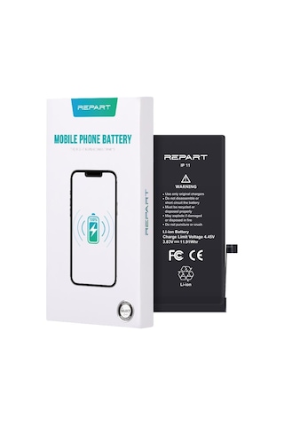 İphone 11 Uyumlu Güçlendirilmiş Yüksek Kapasite Batarya - 3470 Mah