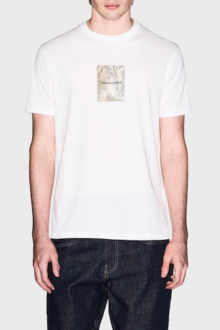 Armani Exchange Baskılı Pamuklu Regular Fit Bisiklet Yaka T Shirt Erkek T Shirt Xm002501 Af10356 U0009 Ekru