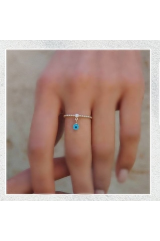 Sembolgold Nazar Boncuk'lu Altın Yüzük 14k Gold