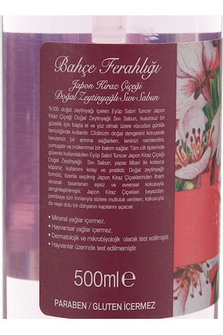 Eyüp Sabri Tuncer Japon Kiraz Çiçeği Doğal Zeytinyağlı Sıvı Sabun 500 ML