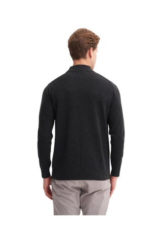 Cazador Slim Fit Courspoun Premium Yarım Balıkçı Kazak Siyah