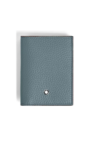 Montblanc Grain Deri 4 Bölmeli Cüzdan 222997 Mavi