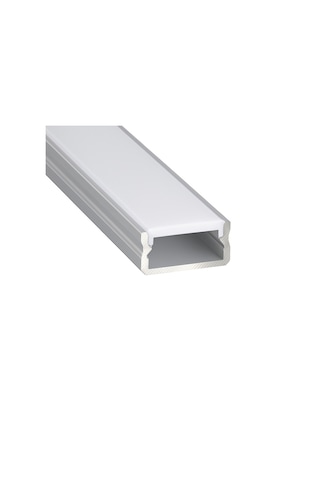 10 Lu Set Led Kanal Profil Alüminyum 13x6mm 2 Metre Sıva Üstü İnce Kasa Opak Pleksi Difüzörlü Lineer Led Kanal 2128