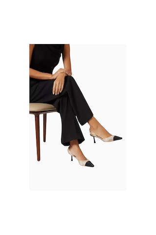 Nicoli Belize 60 Crystal Slingback Pumps, Satin-metallic Leather, 60mm Topuk, El Işçiliği Lüks Tasarım Bej
