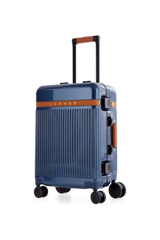 Orta Boy Tsa Kilitli Ve 360 Dönebilen Tekerlekli Seyahat Valizi - Mavi Mavi