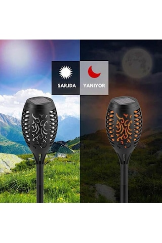 River World Alev Efektli Bahçe İçin Solar Lamba