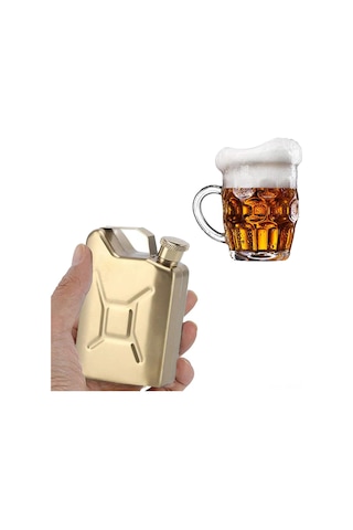 Kosona 5 Unca 146ml Taşınabilir Çelik Şarap/whiskey Flashtasi - Kaliteli Paslanmaz Çelik, Sağlam Kapak, Outdoor Piknik Kamp İçin Altın Rengi Altın