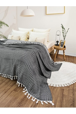 Battaniye Pamuk Riona 180x200 Cm Siyah