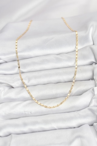 Cm 14k Gold Renk Lazer İnce Zincirli Kadın Kolye - Lisinya Çok Renkli